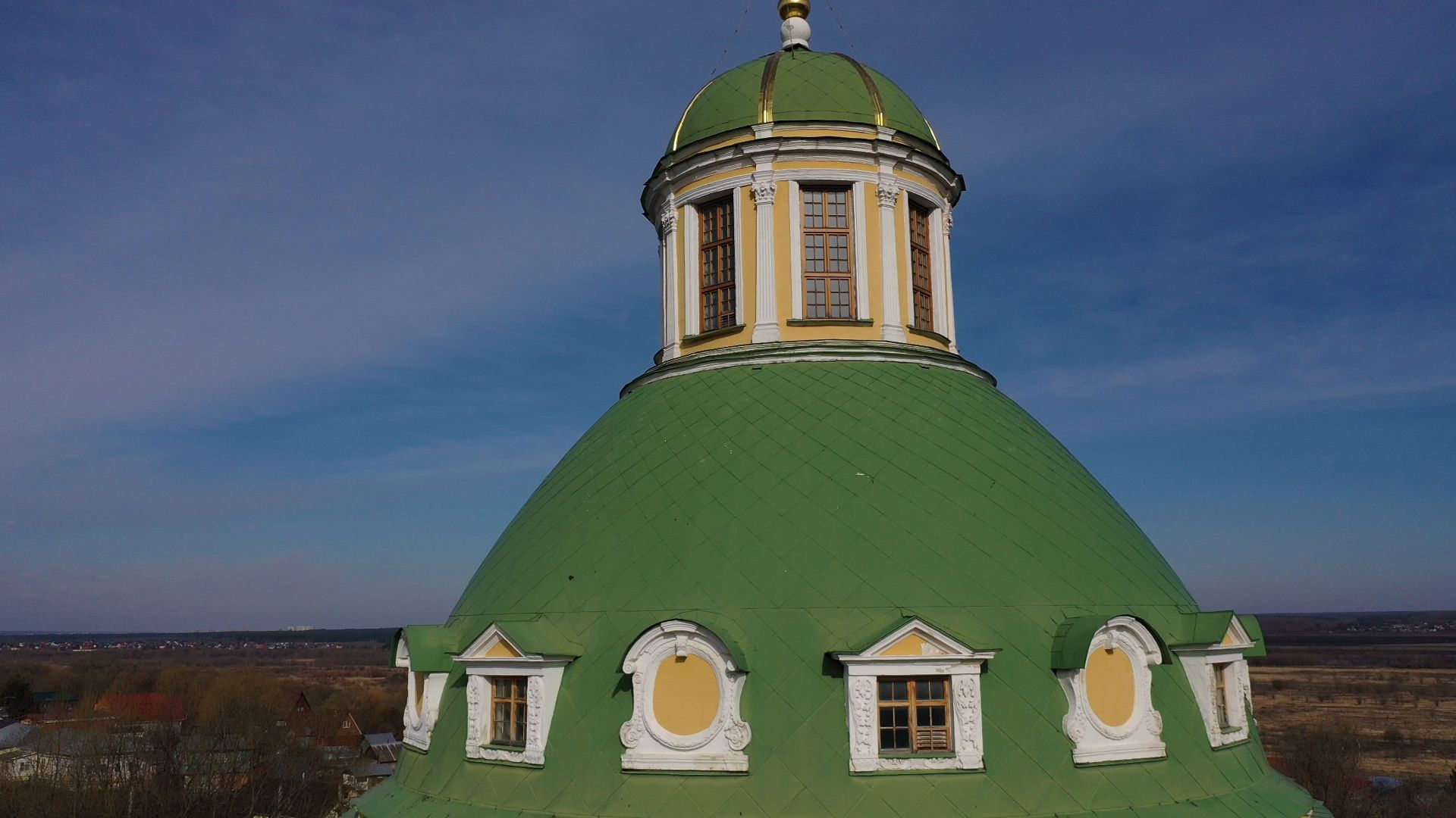 видео с коптера, серпухов, храм, культура,