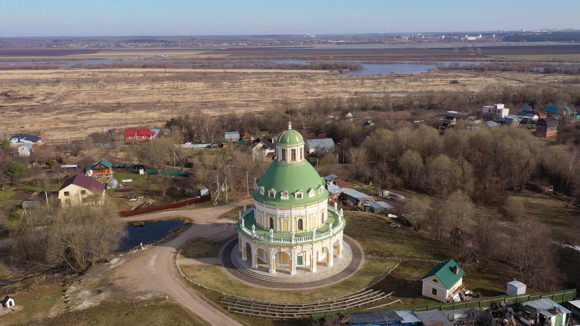 видео с коптера, серпухов, храм, культура,