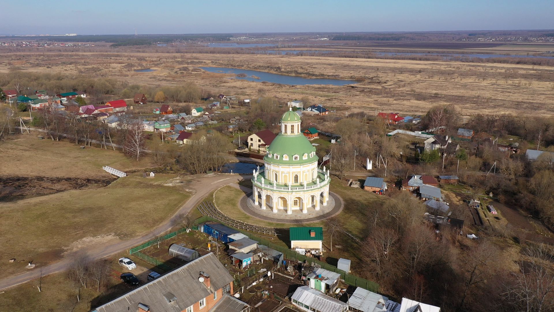видео с коптера, серпухов, храм, культура,