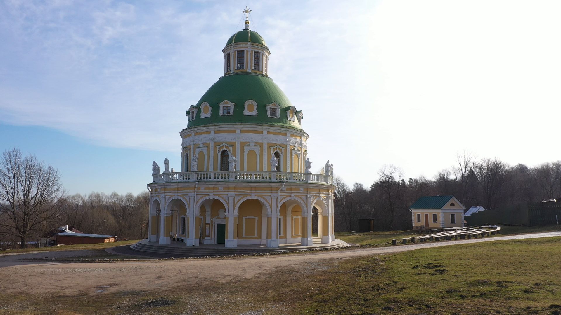 видео с коптера, серпухов, храм, культура,