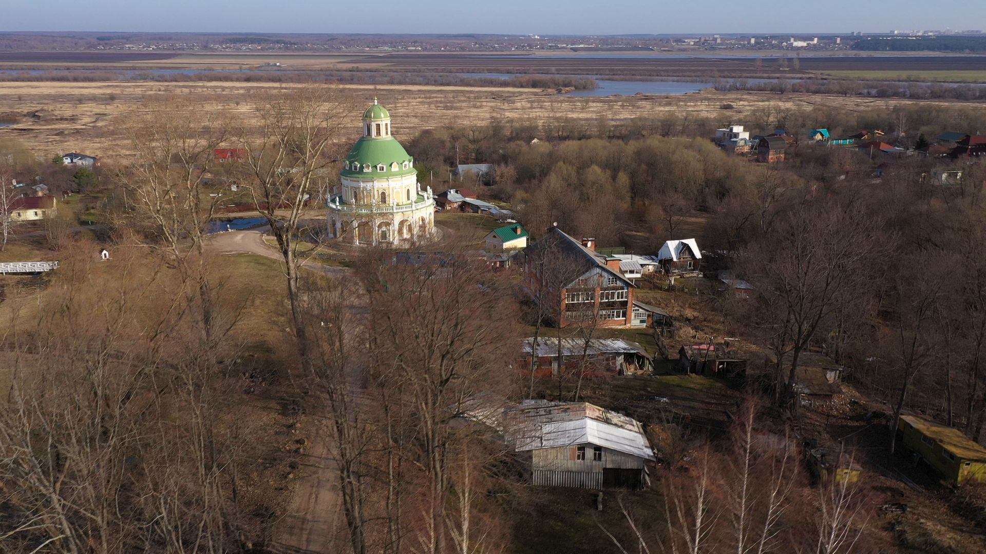 видео с коптера, серпухов, храм, культура,