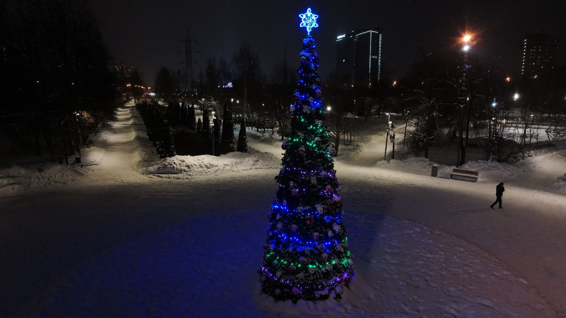 видео с коптера, химки, зима в подмосковье, благоустройство,