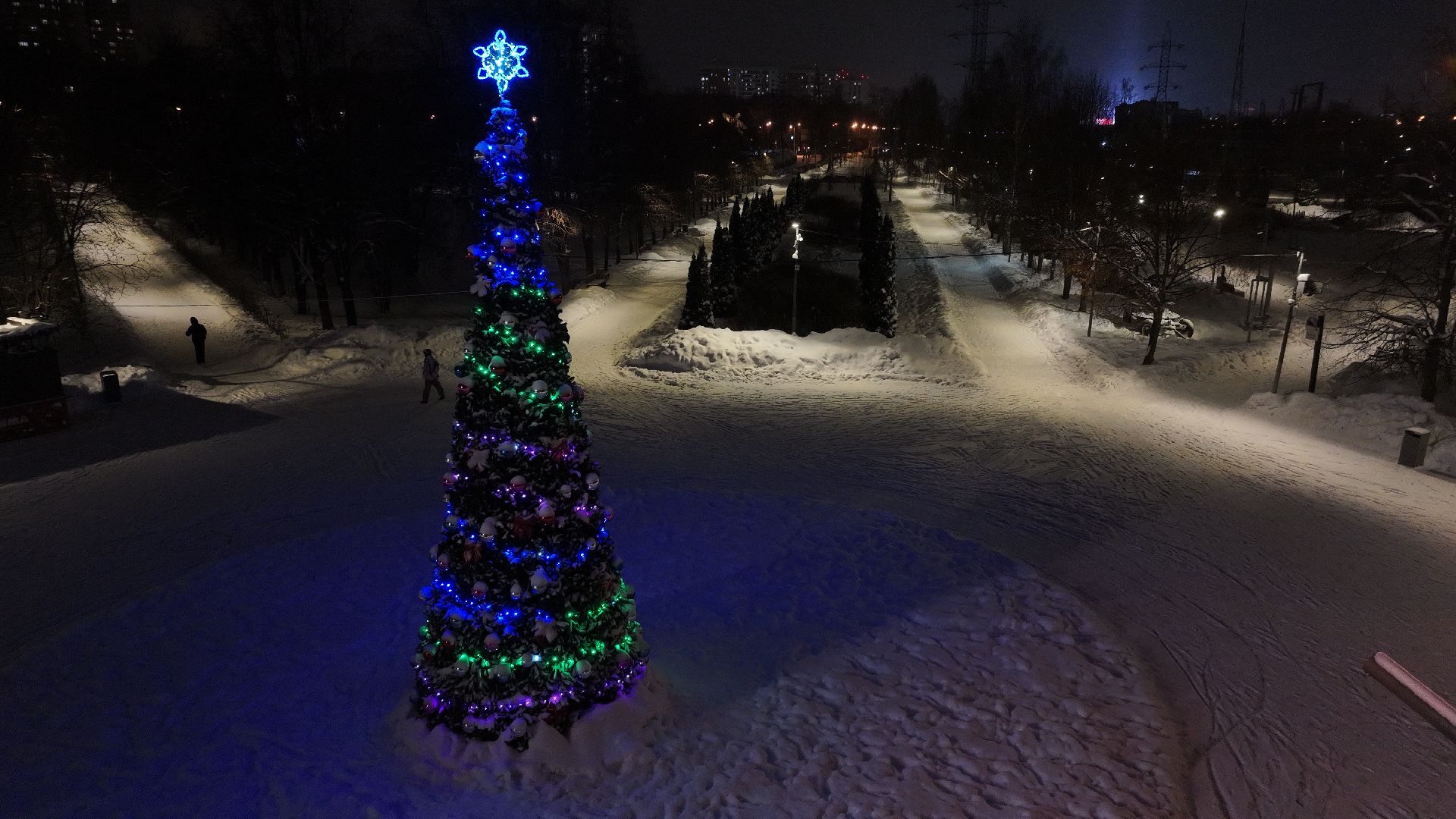 видео с коптера, химки, зима в подмосковье, благоустройство,