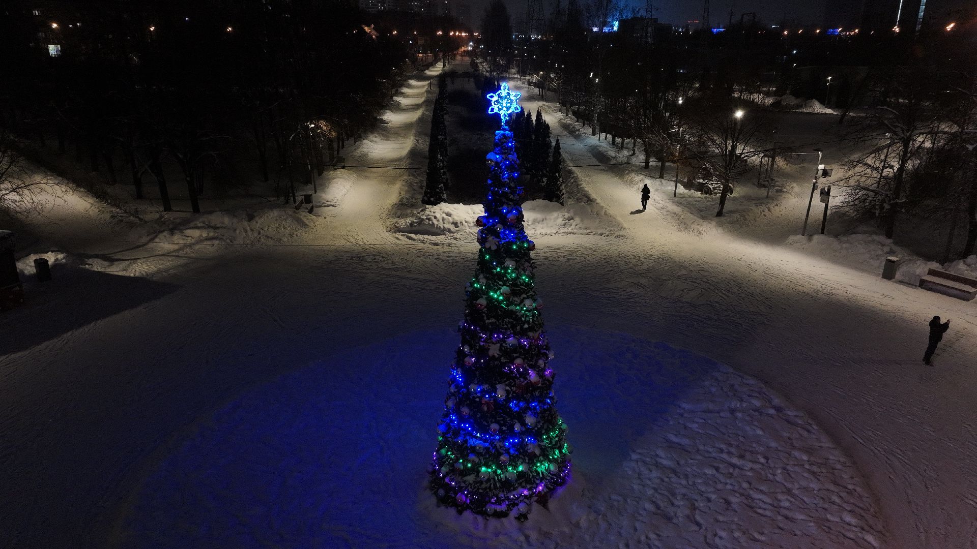видео с коптера, химки, зима в подмосковье, благоустройство,