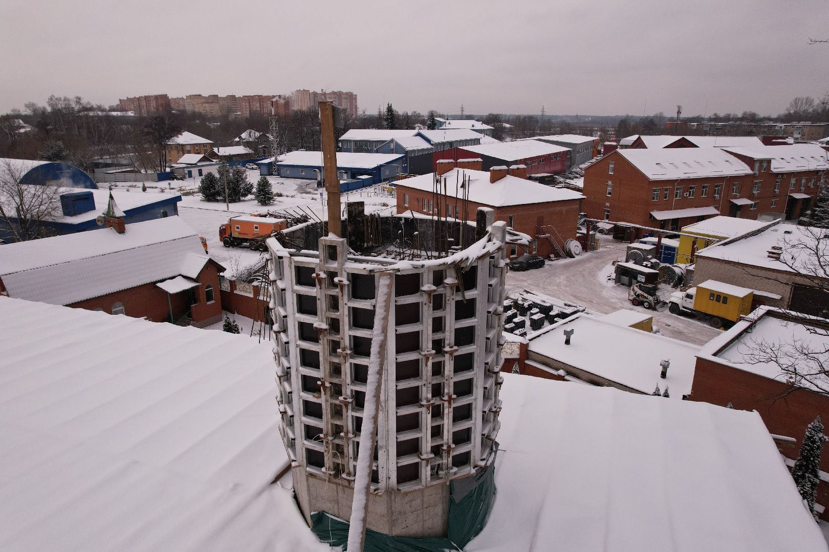 видео с коптера, щёлково, культура, строительство,