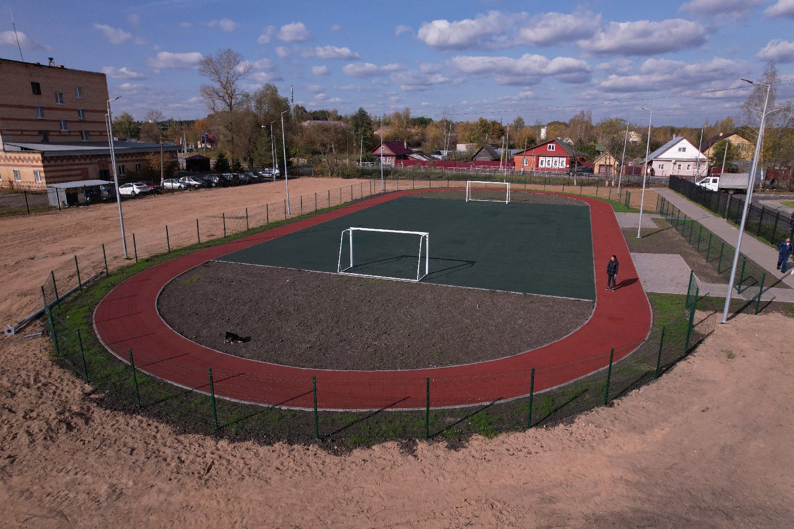 видео с коптера, орехово-зуево, строительство, школа,