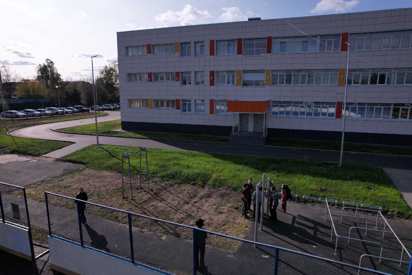 видео с коптера, орехово-зуево, строительство, школа,