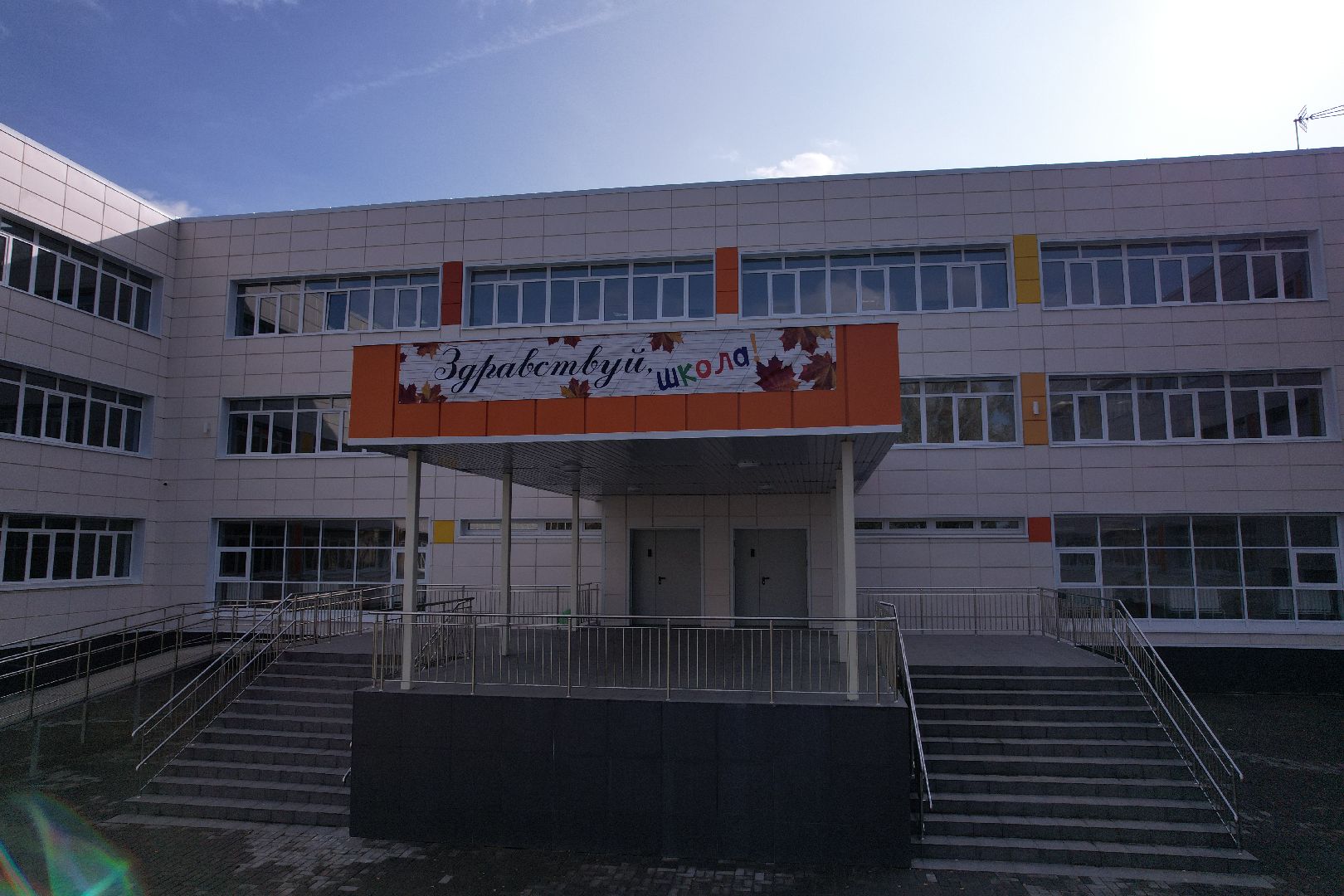 видео с коптера, орехово-зуево, строительство, школа,