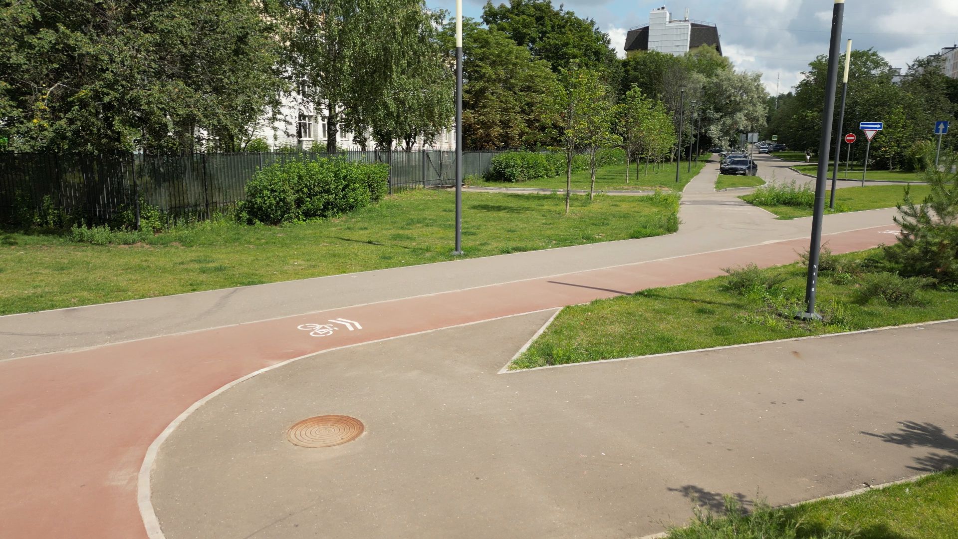 видео с коптера, черноголовка, благоустройство, сквер,