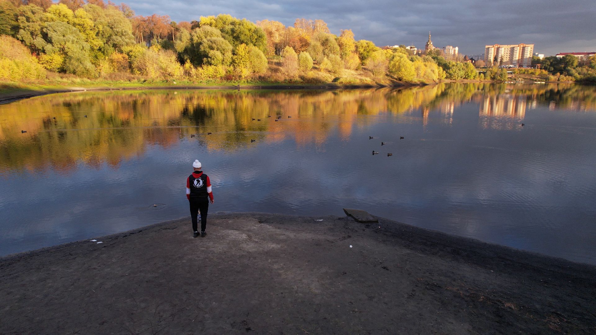 раменское, благоустройство, озеро,видео с коптера,