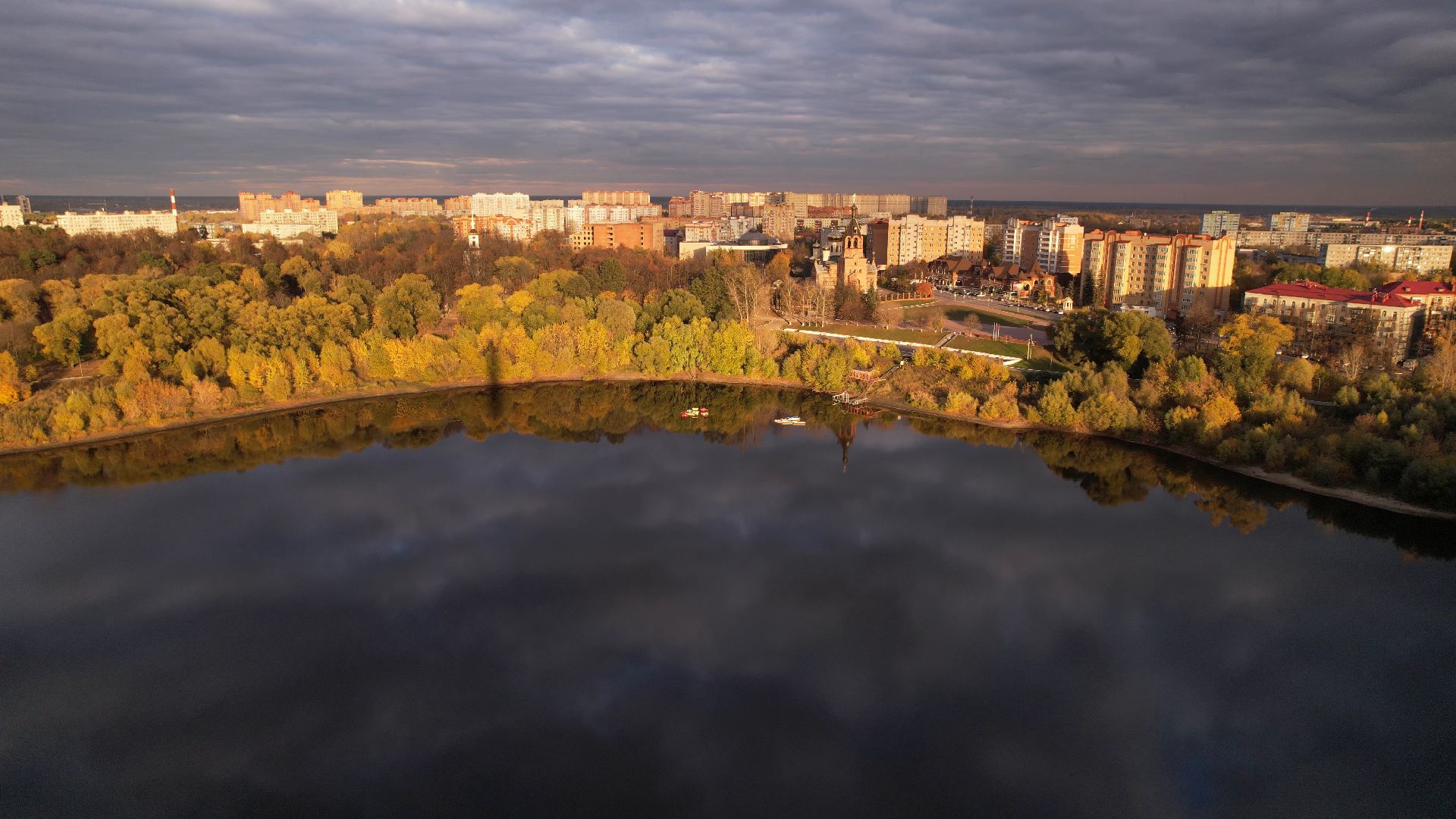 раменское, благоустройство, озеро,видео с коптера,