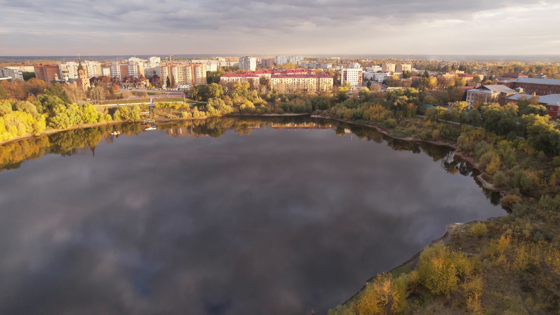 раменское, благоустройство, озеро,видео с коптера,