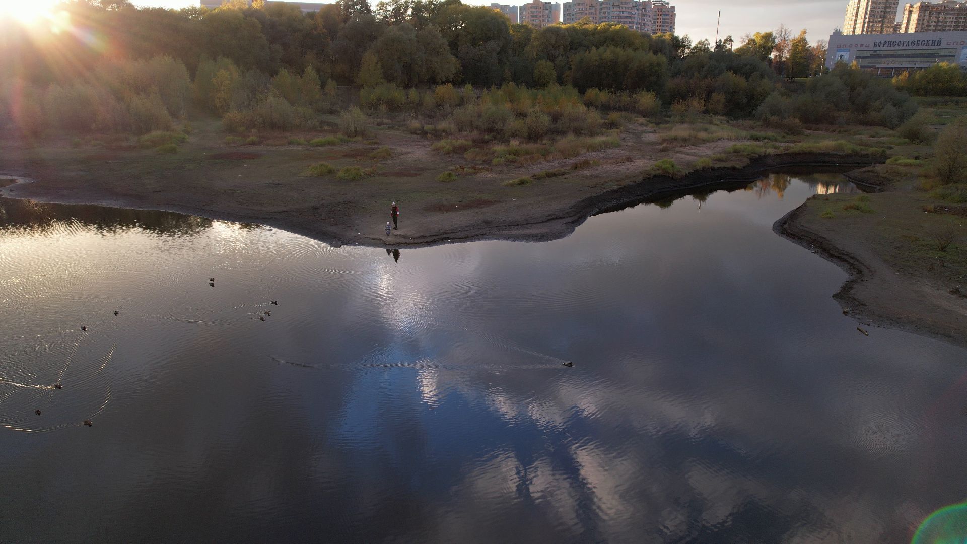 раменское, благоустройство, озеро,видео с коптера,