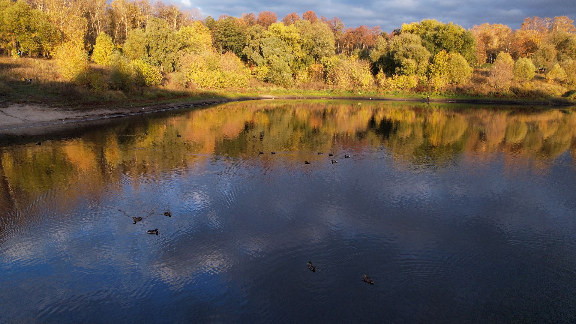 раменское, благоустройство, озеро,видео с коптера,