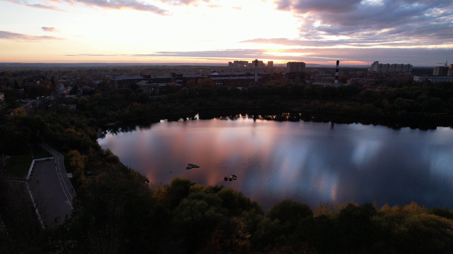 раменское, благоустройство, озеро,видео с коптера,
