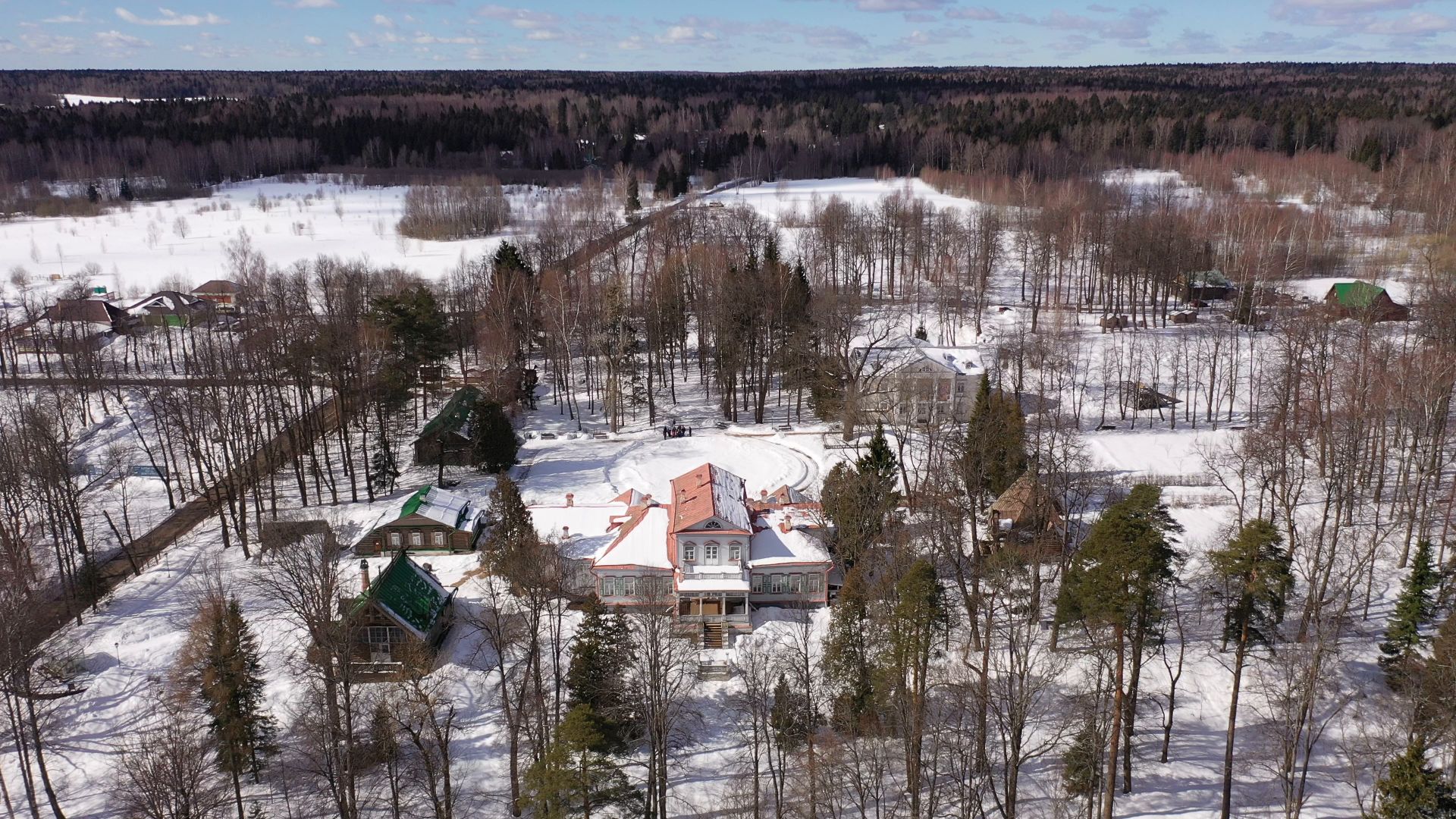 видео с коптера, сергиев посад, усадьба, культура,