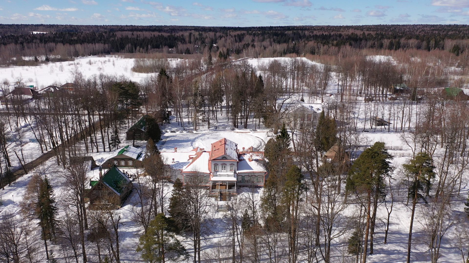видео с коптера, сергиев посад, усадьба, культура,