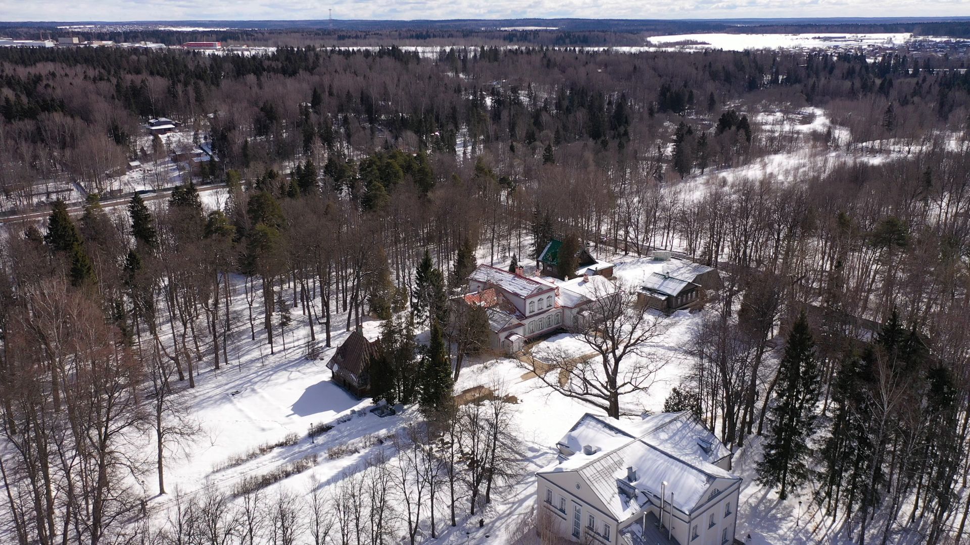 видео с коптера, сергиев посад, усадьба, культура,