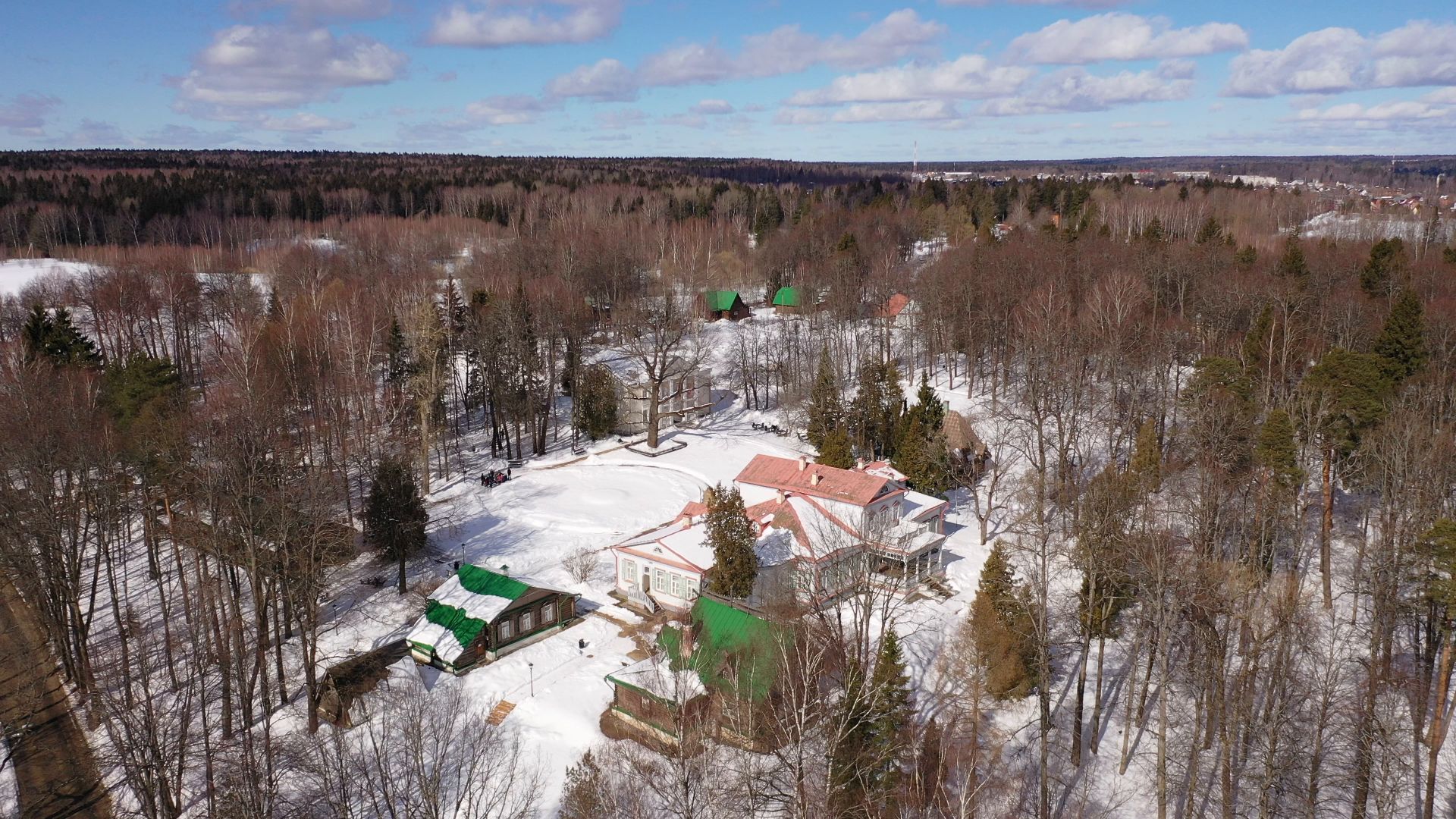 видео с коптера, сергиев посад, усадьба, культура,