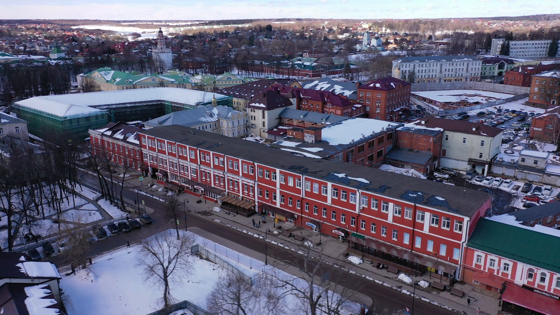 видео с коптера, сергиев посад, благоустройство,