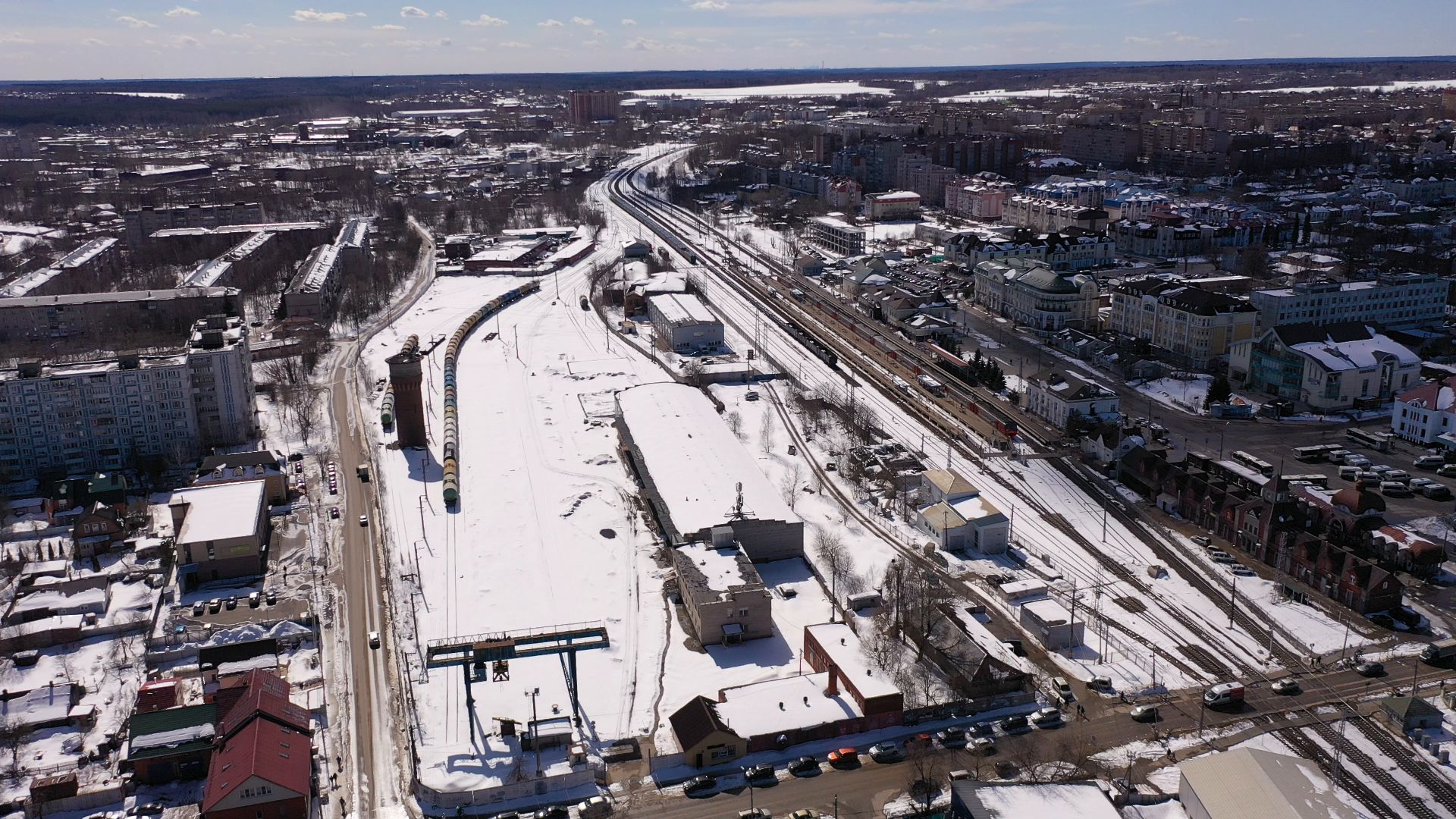 видео с коптера, сергиев посад, благоустройство,