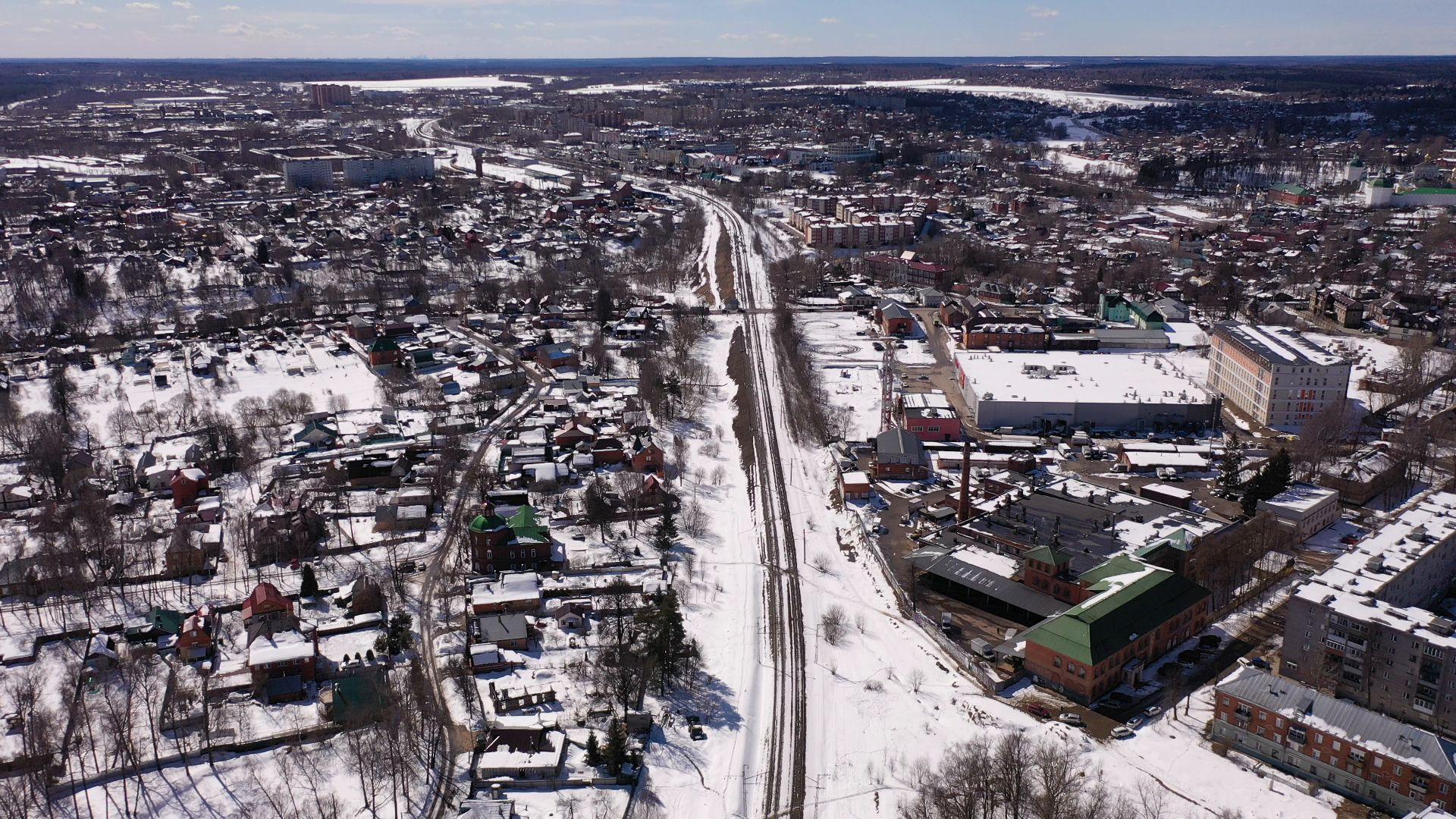 видео с коптера, сергиев посад, благоустройство,