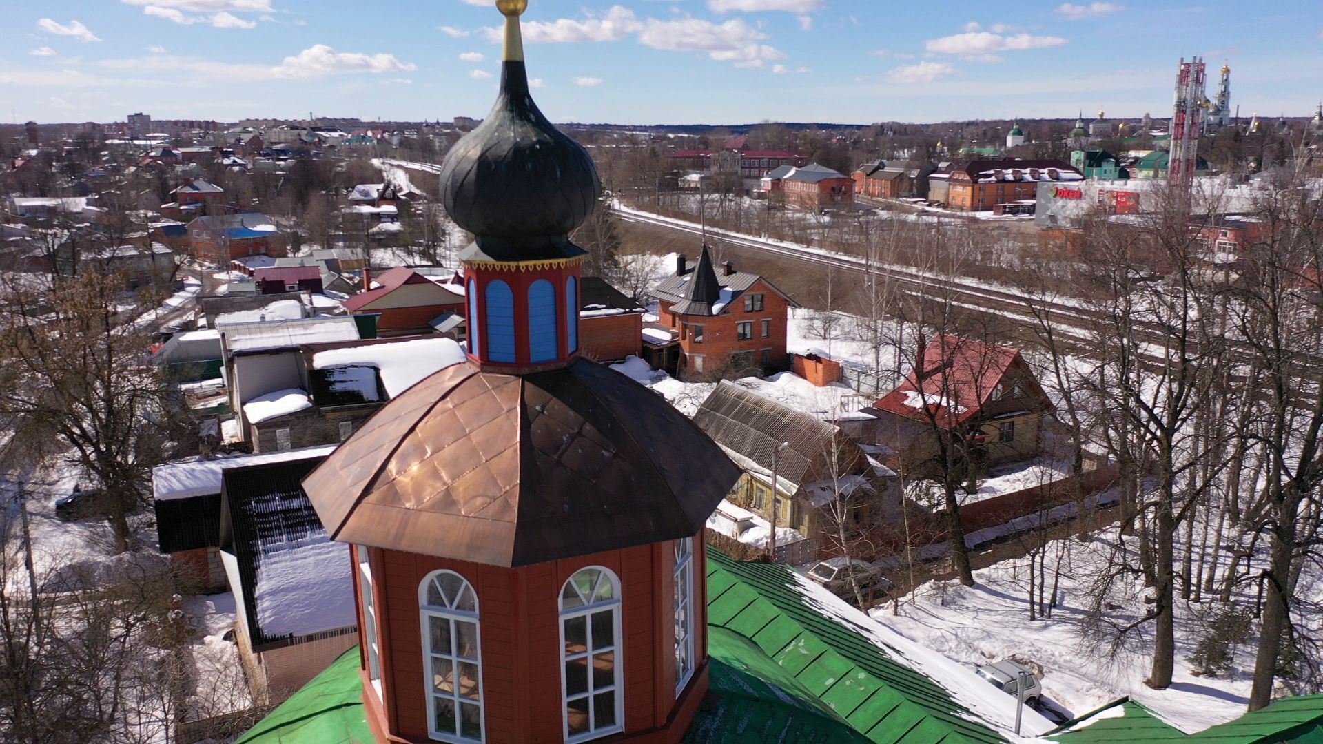 видео с коптера, сергиев посад, благоустройство,