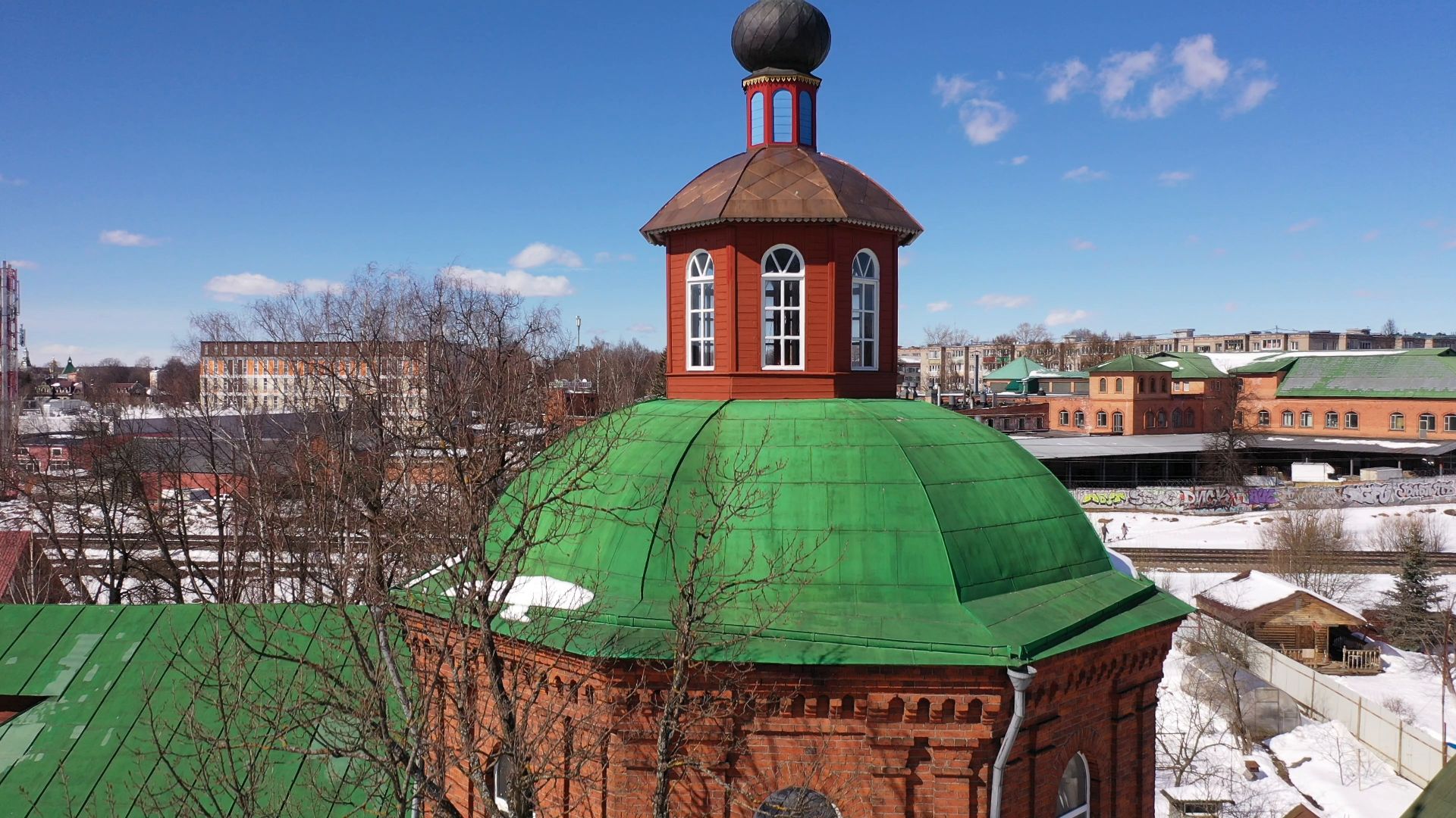 видео с коптера, сергиев посад, благоустройство,