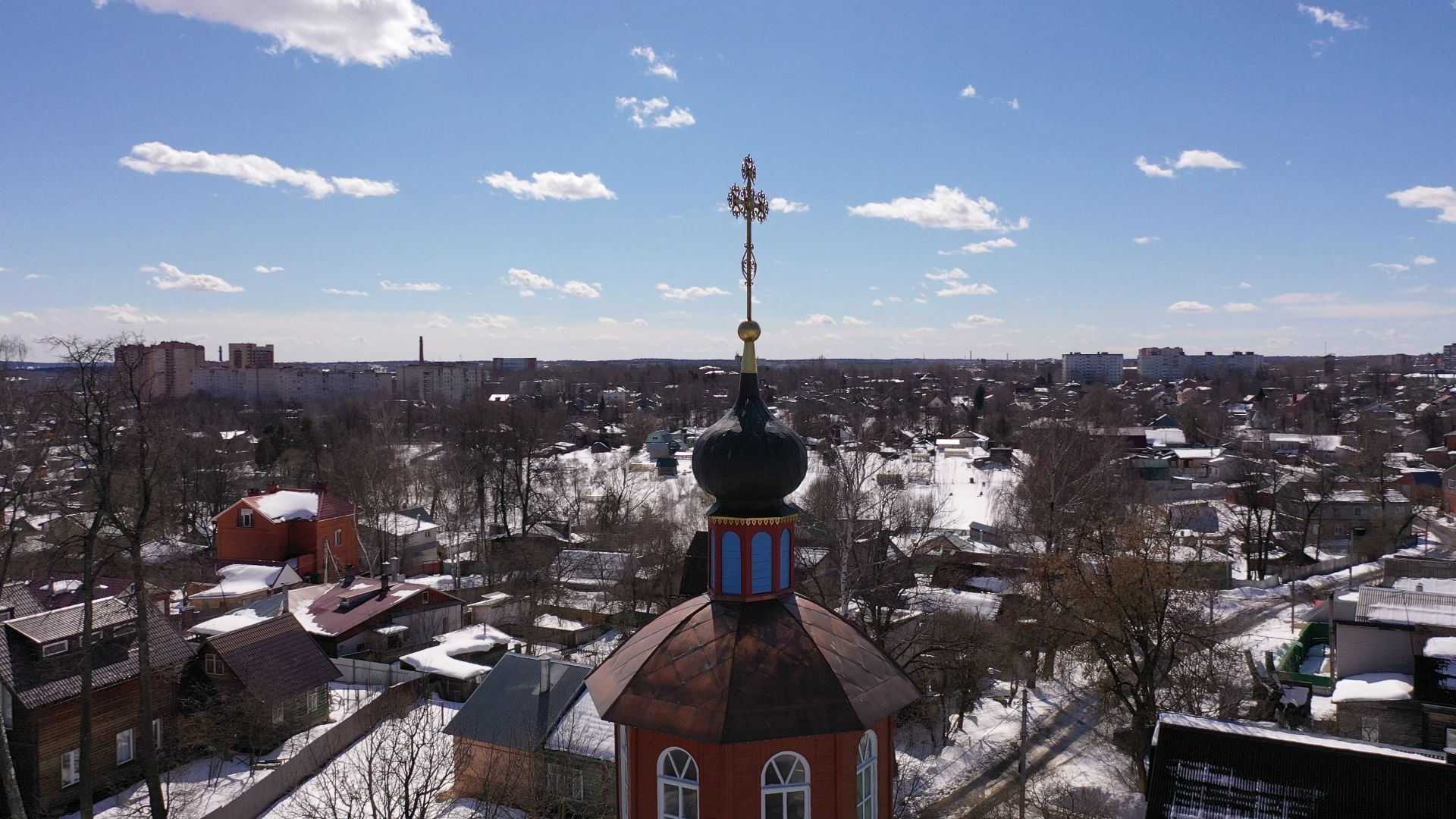 видео с коптера, сергиев посад, благоустройство,