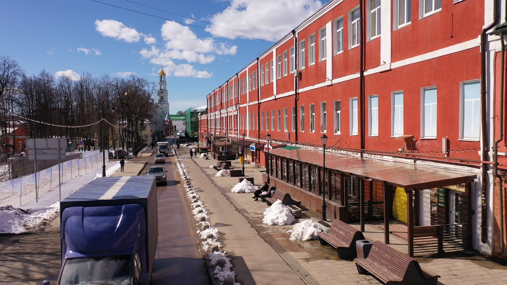 видео с коптера, сергиев посад, благоустройство,