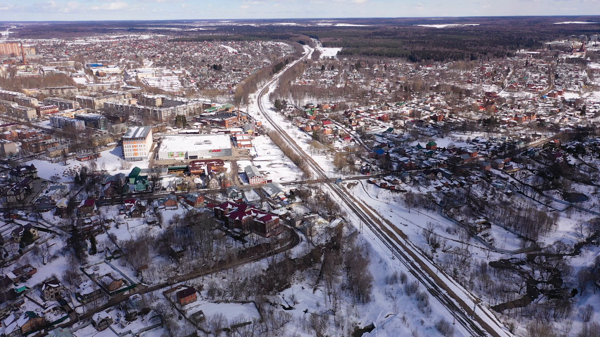 видео с коптера, сергиев посад, благоустройство,