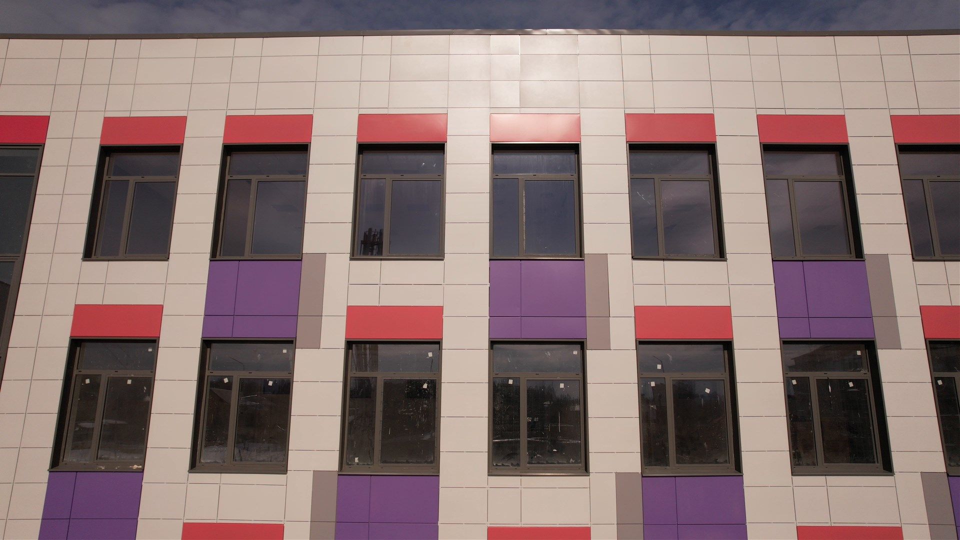 видео с коптера, руза, строительство, школа,