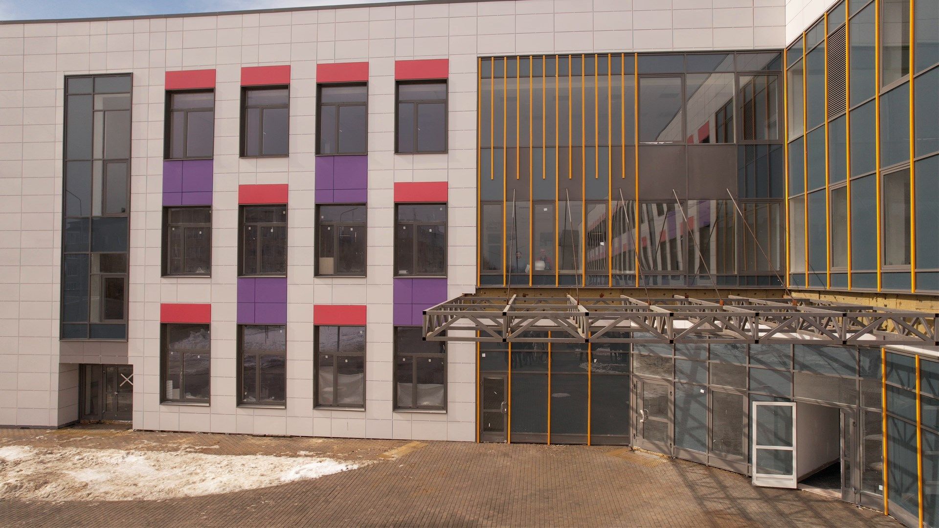 видео с коптера, руза, строительство, школа,