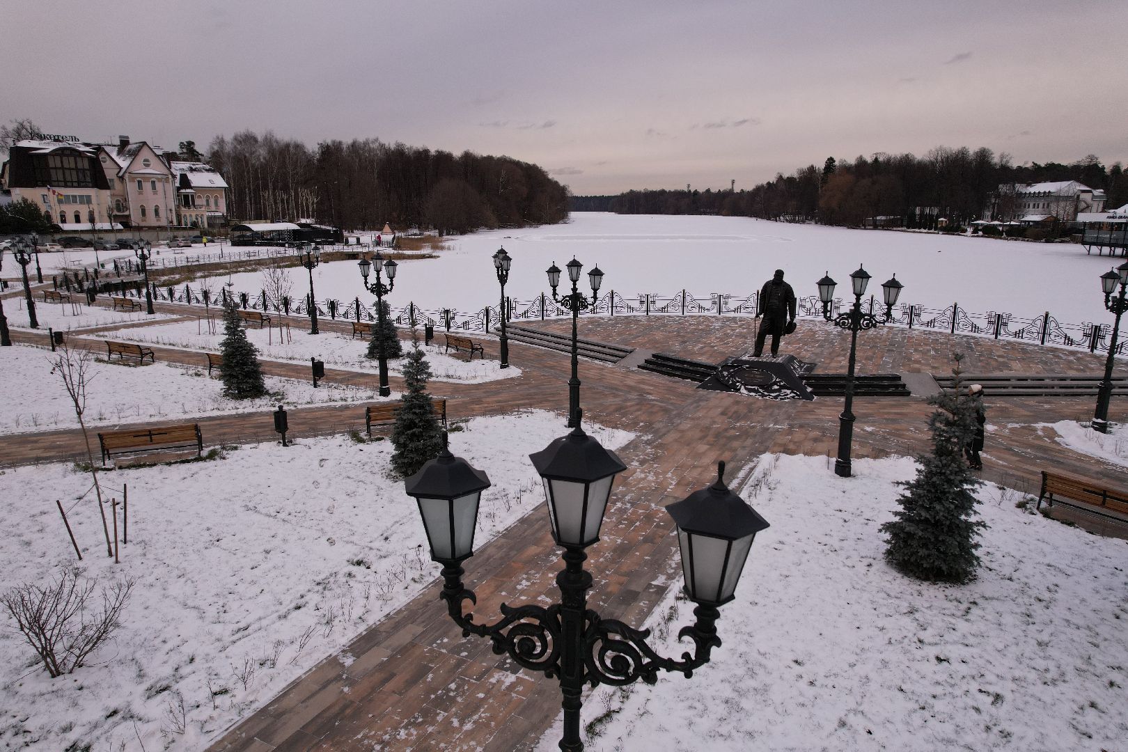 видео с коптера, ногинск, благоустройство,