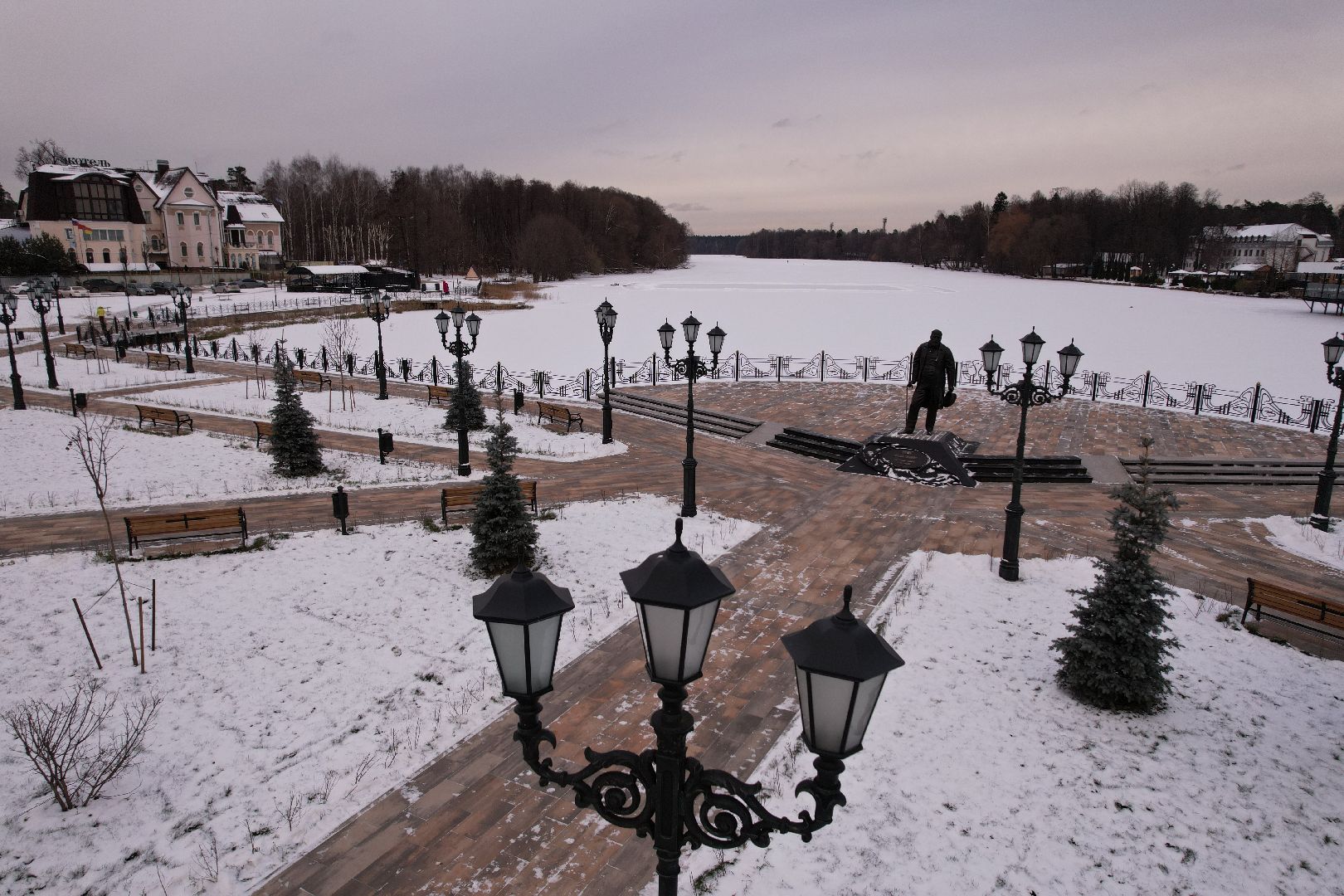 видео с коптера, ногинск, благоустройство,