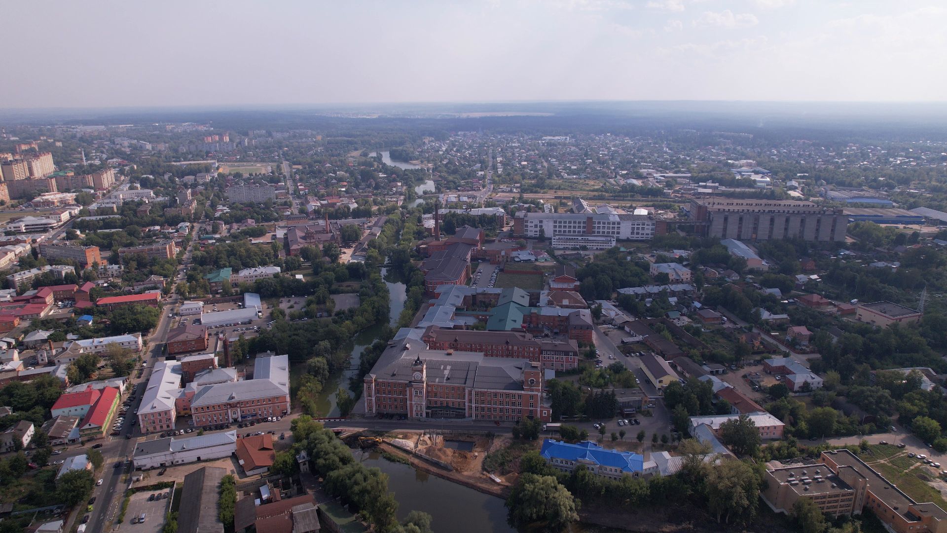 видео с коптера, егорьевск, архитектура,