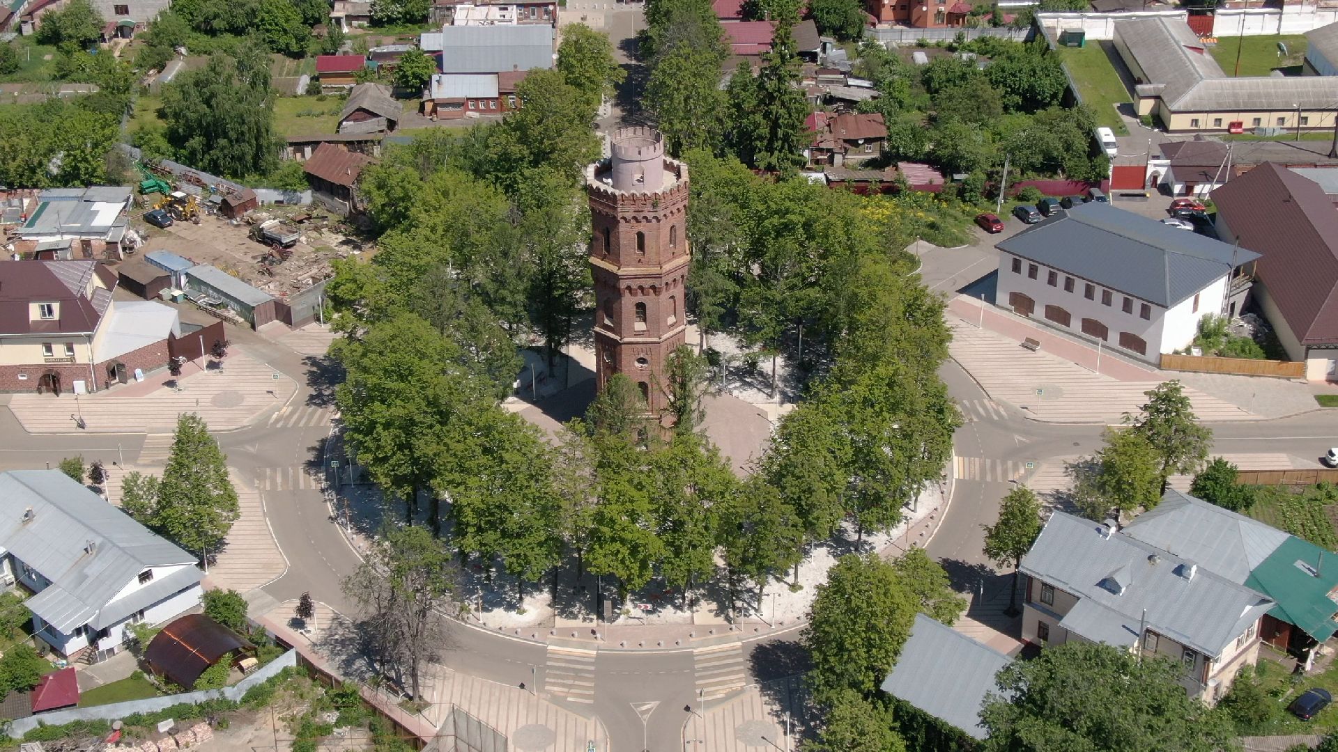 видео с коптера, зарайск, культура, благоустройство,