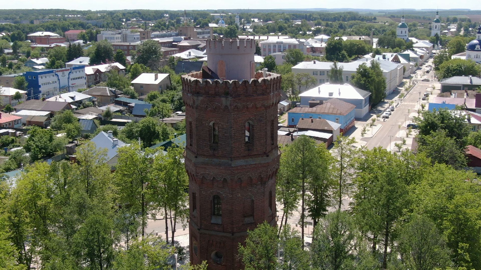 видео с коптера, зарайск, культура, благоустройство,