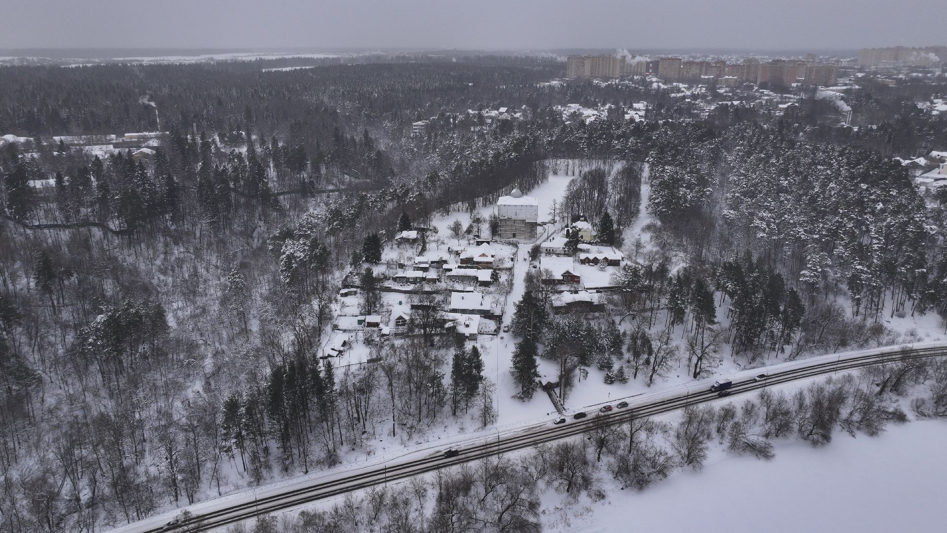 видео с коптера, звенигород, культура,