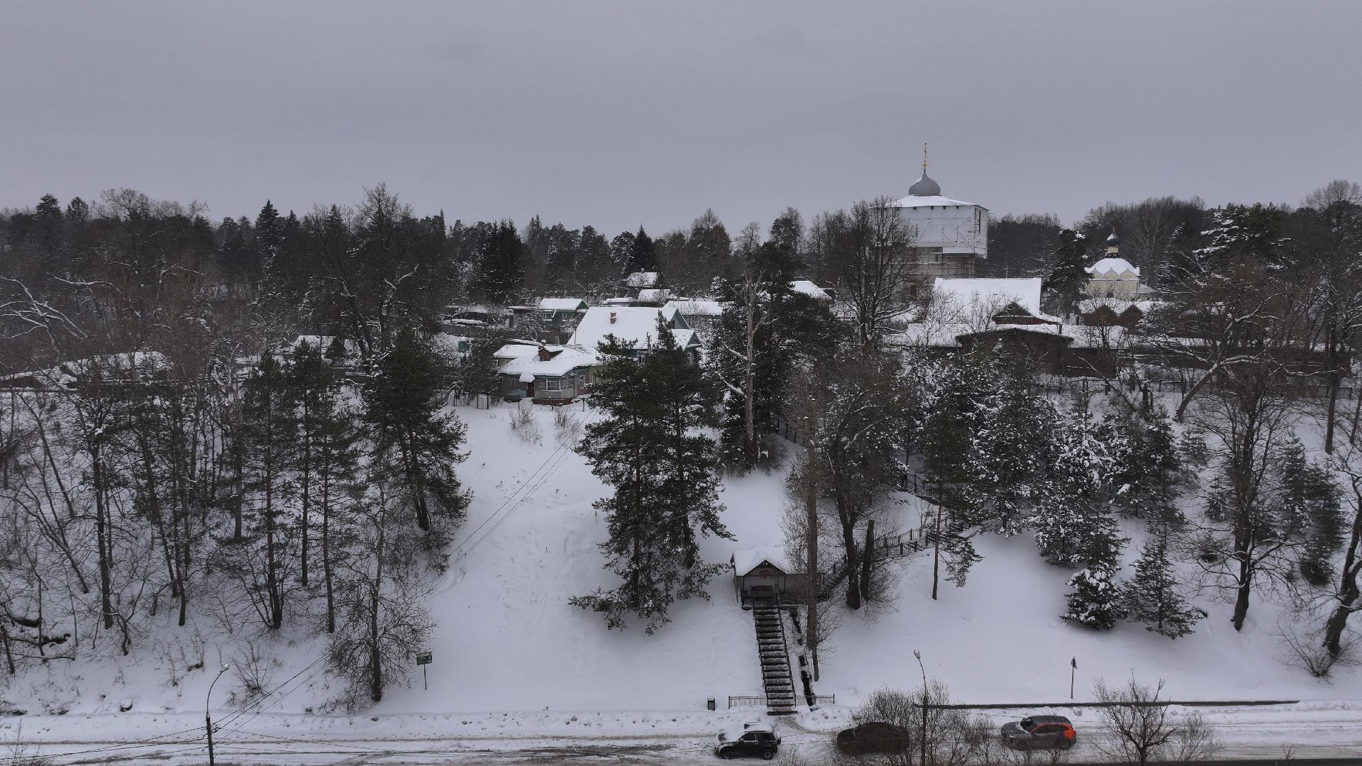 видео с коптера, звенигород, культура,