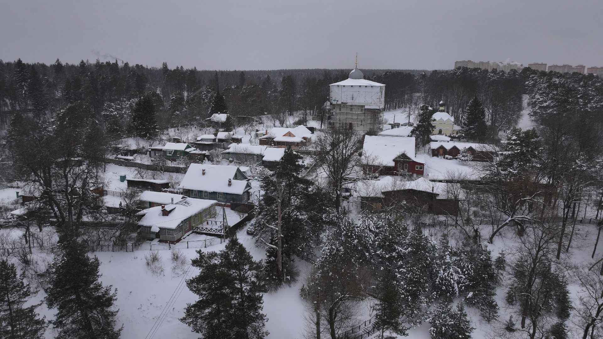 видео с коптера, звенигород, культура,