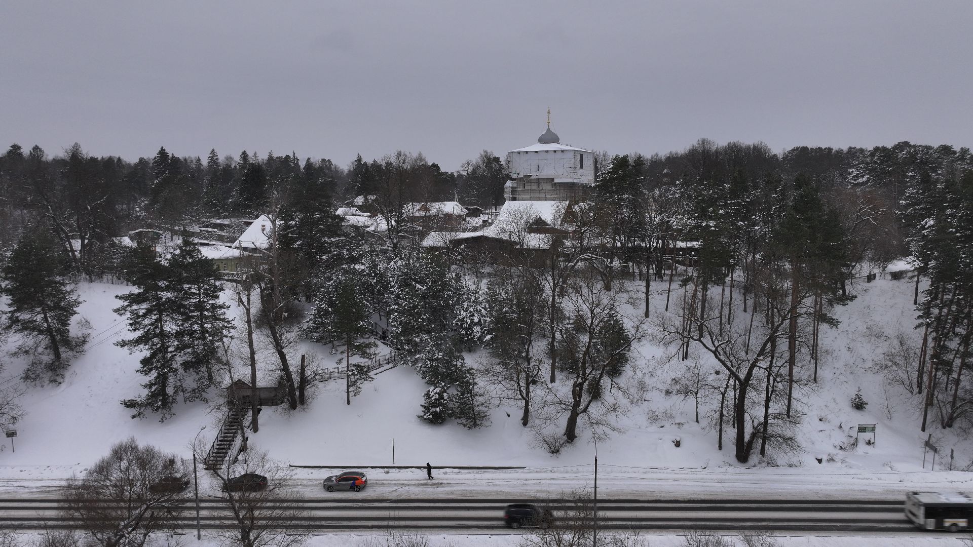 видео с коптера, звенигород, культура,