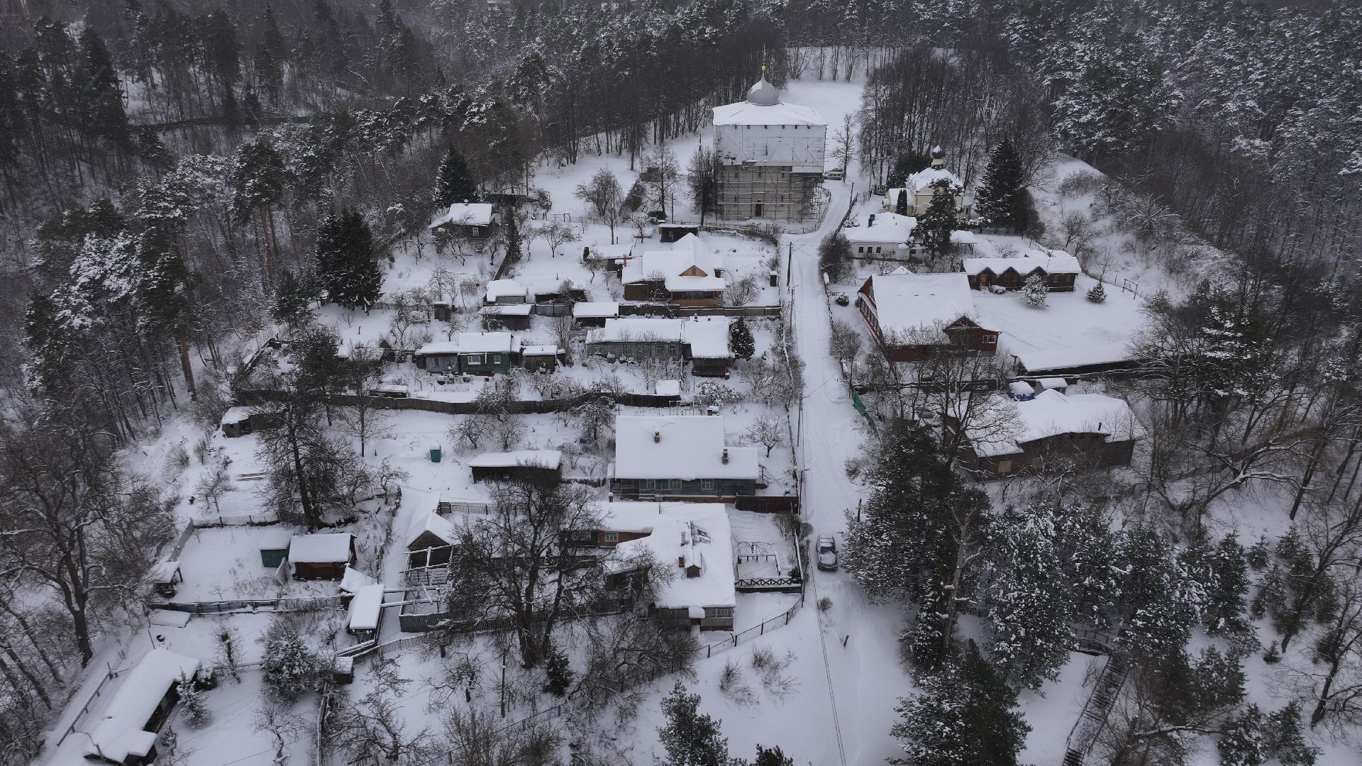 видео с коптера, звенигород, культура,