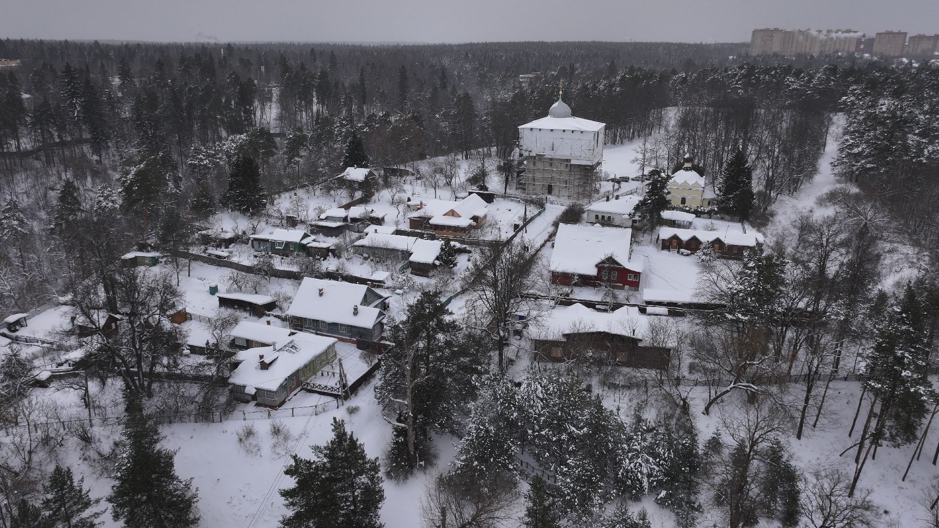 видео с коптера, звенигород, культура,