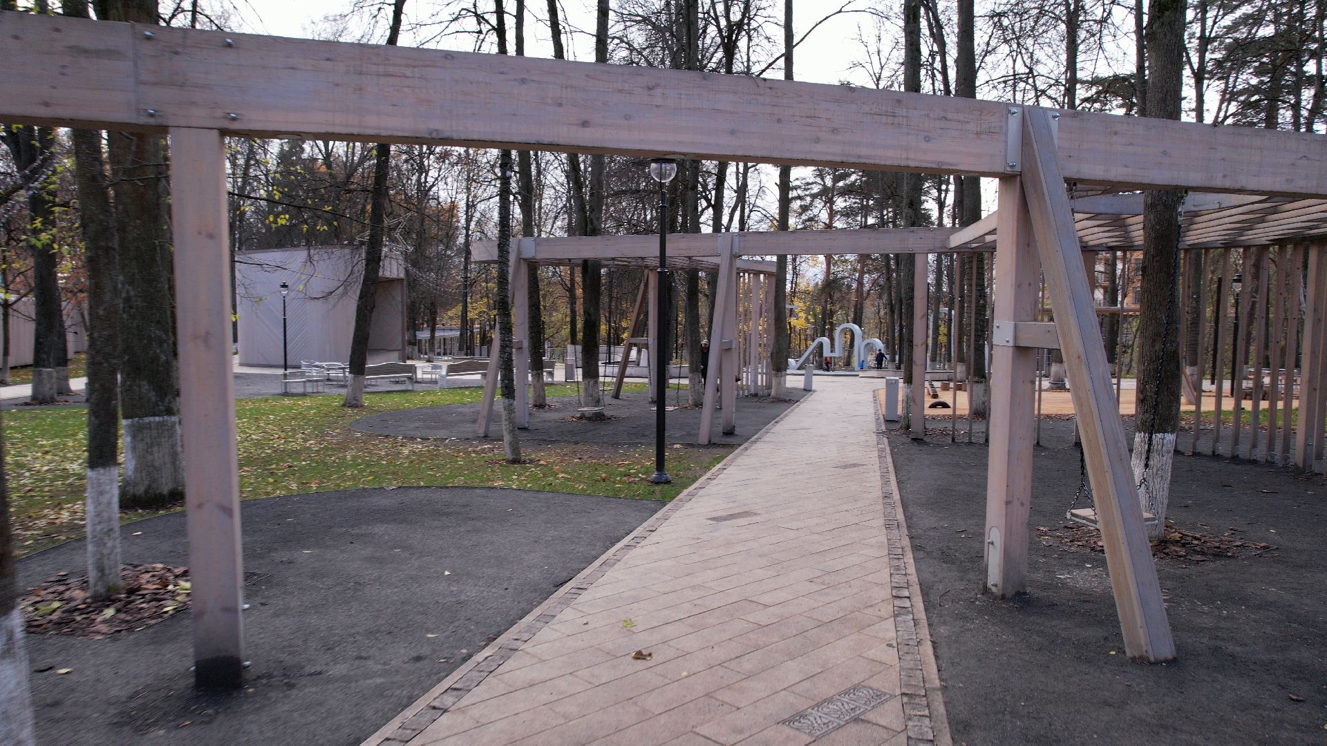 видео с коптера, звенигород, благоустройство, парки,