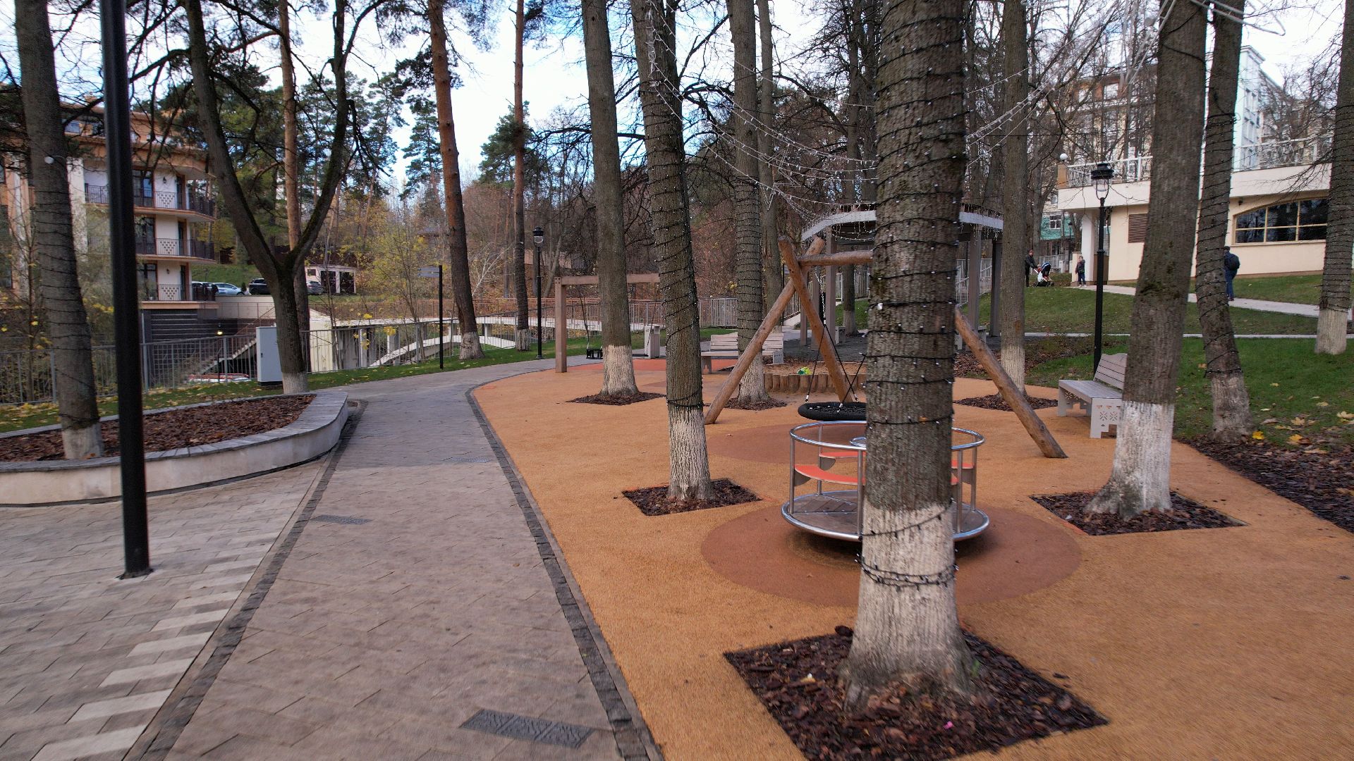 видео с коптера, звенигород, благоустройство, парки,