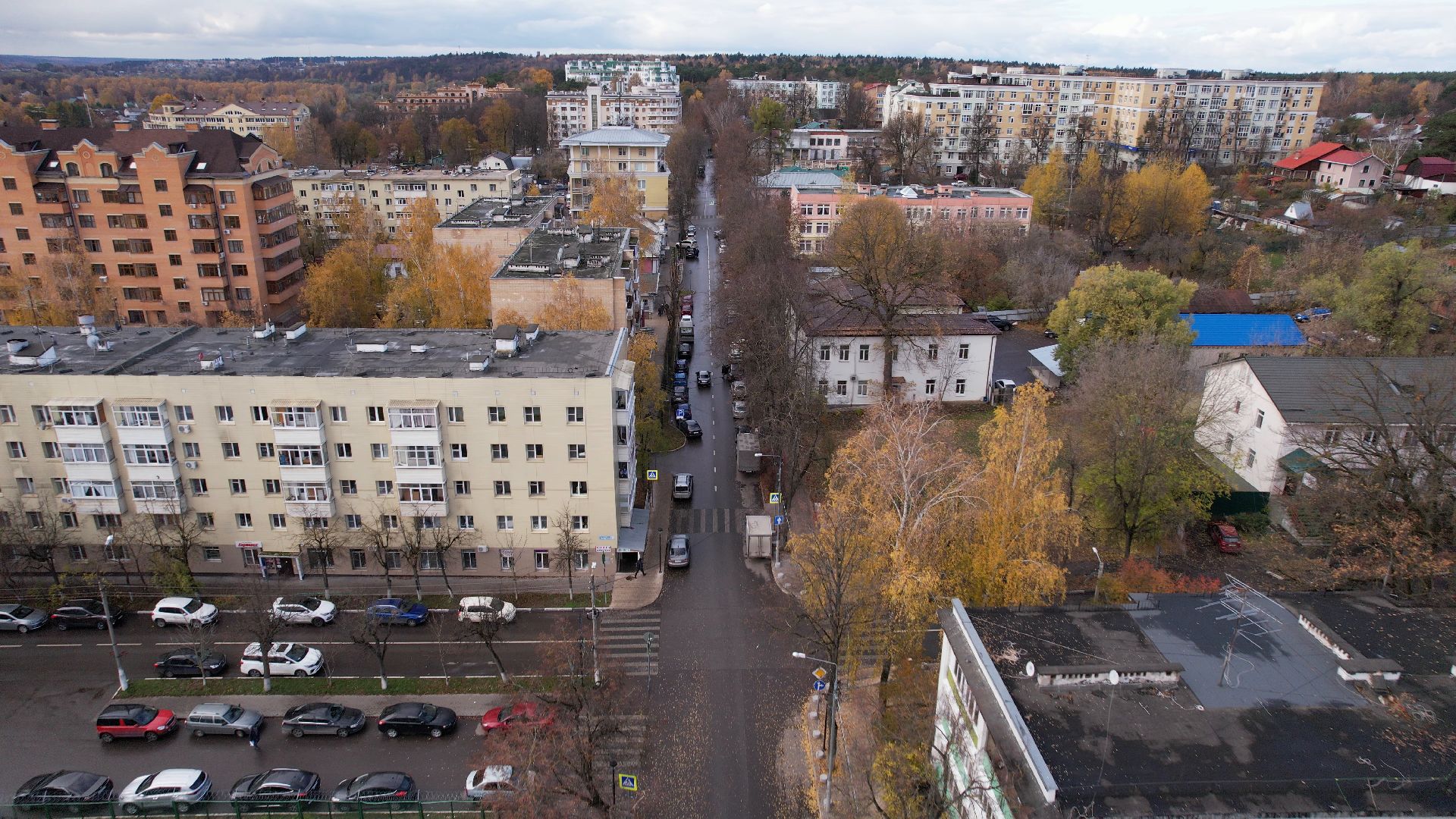 видео с коптера, звенигород, благоустройство, парки,