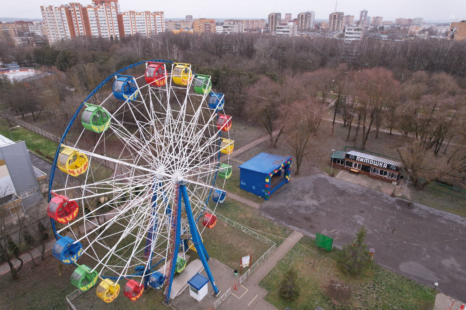 видео с коптера, серпухов, парки,