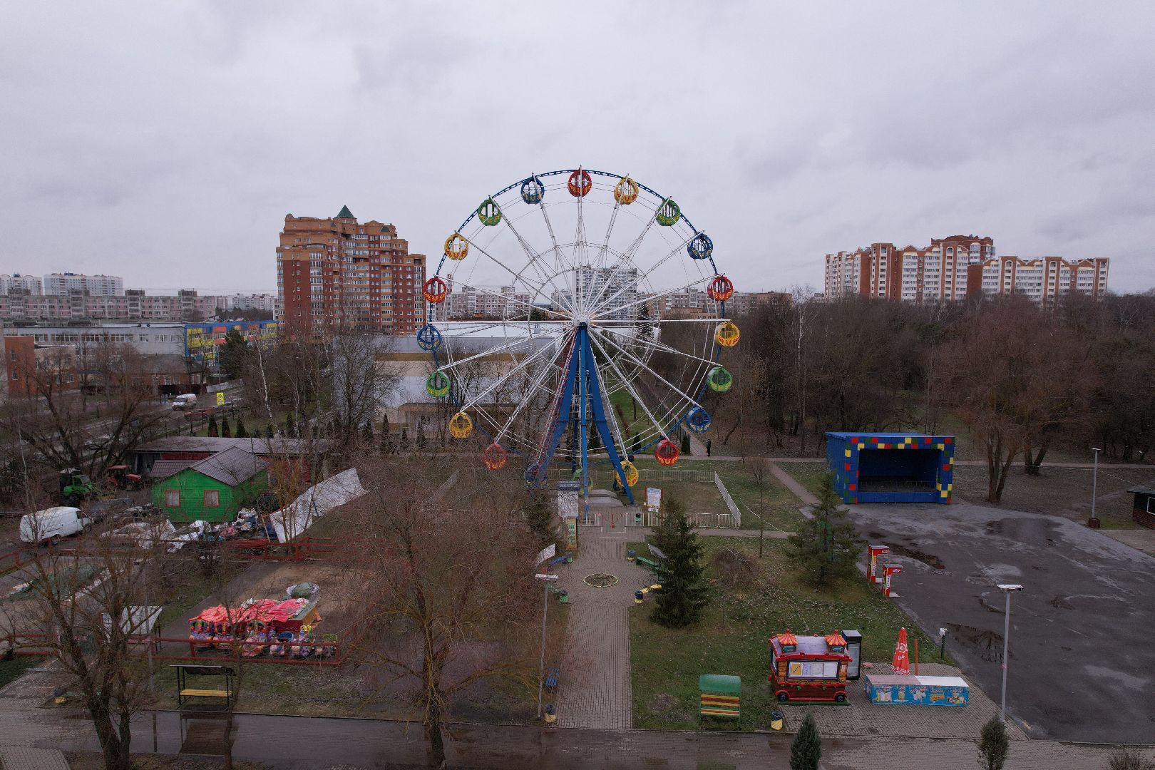 видео с коптера, серпухов, парки,