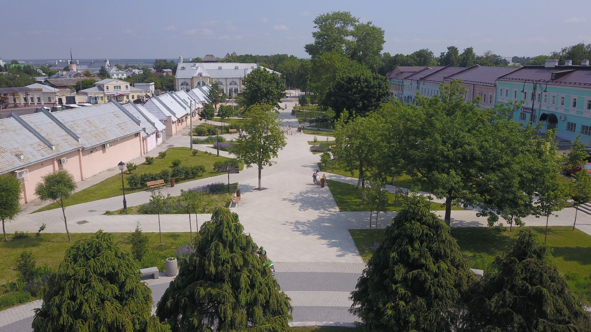 видео с коптера, Коломна, благоустройство,